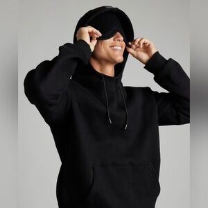 Men's Black Pullover Hoodie with Kangaroo Pocket